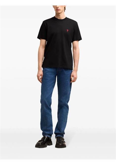 t-shirt adc uomo nera AMI PARIS | BFUTS035.724001